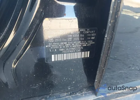 2022 Hyundai Sonata Limited z USA, uszkodzony, nr VIN KMHL34J29NA217376